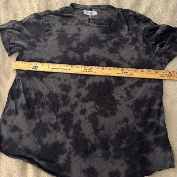 Rag & Bone Men’s Haydon Relaxed Linen Cotton Tie Dye Tee in Grey/Black Size XXL - Picture 5 of 8